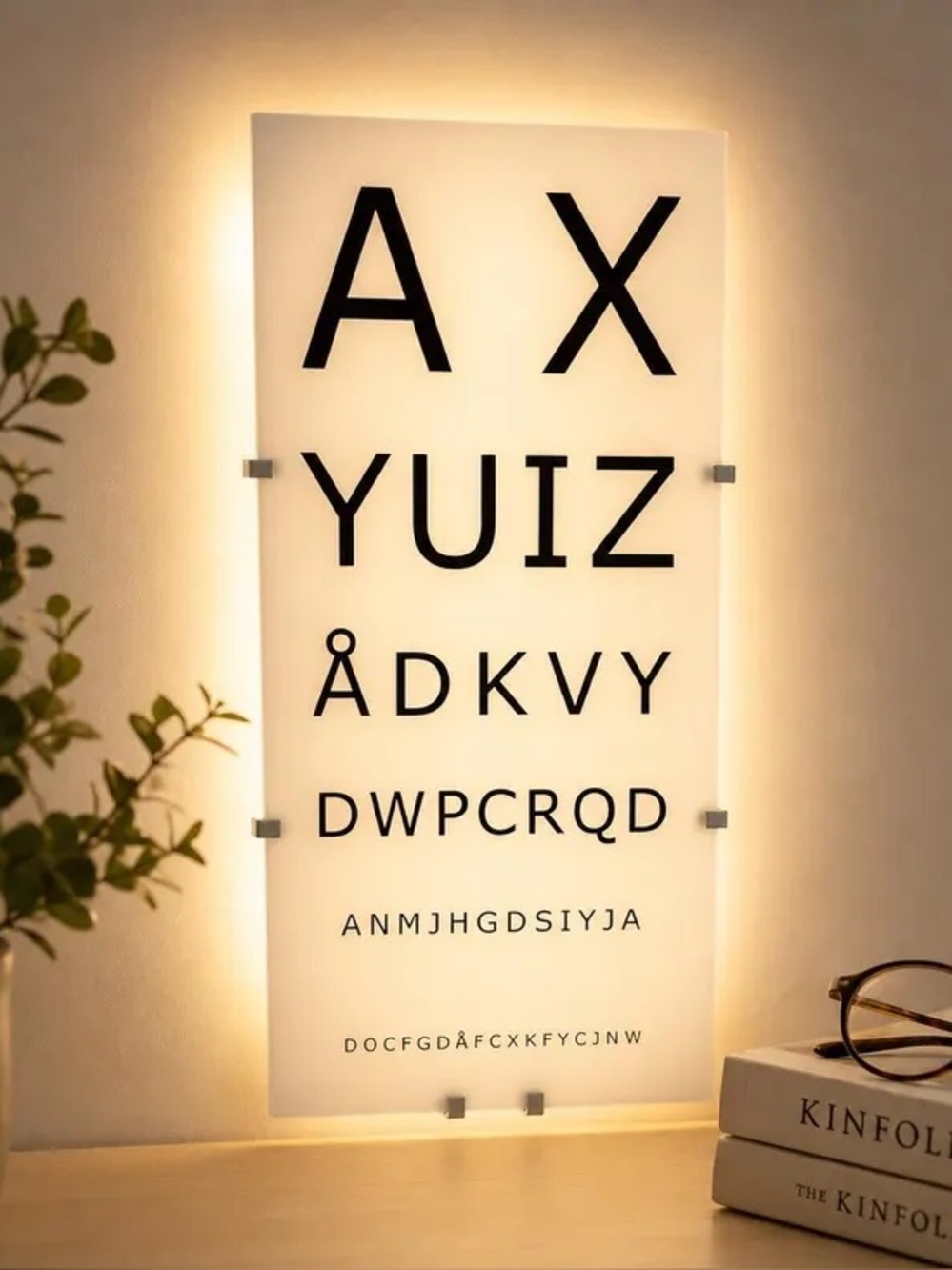 IKEA Gyllen 56 Eye Chart Wall Lamp Light Box David Wahl Design
